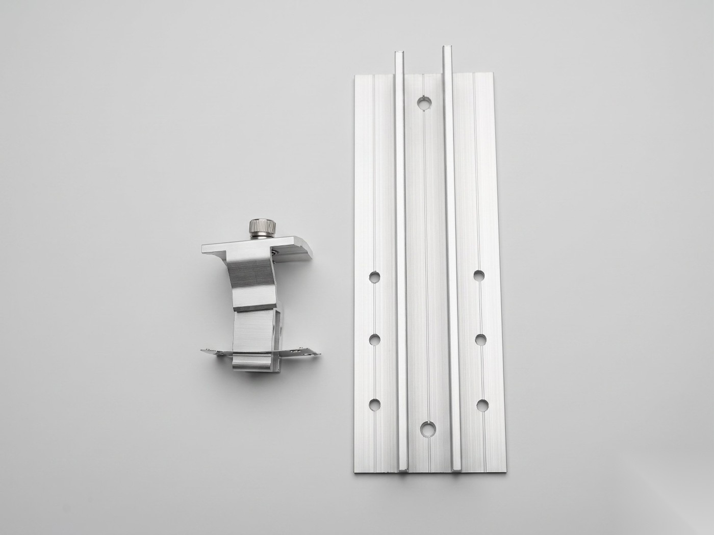 End-clamp y miniriel de aluminio anodizado